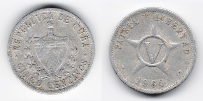 5 centavos 1968