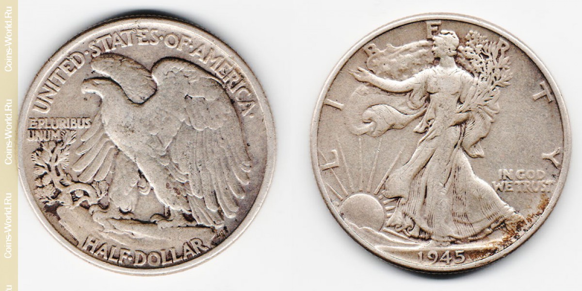 ½ dólar  1945, EUA