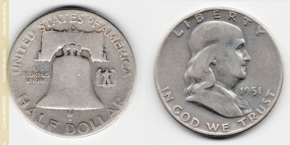 ½ dólar  1951 EUA