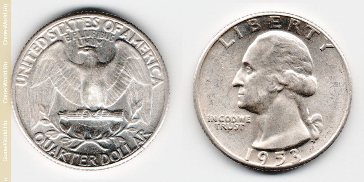¼ доллара 1953 года  США