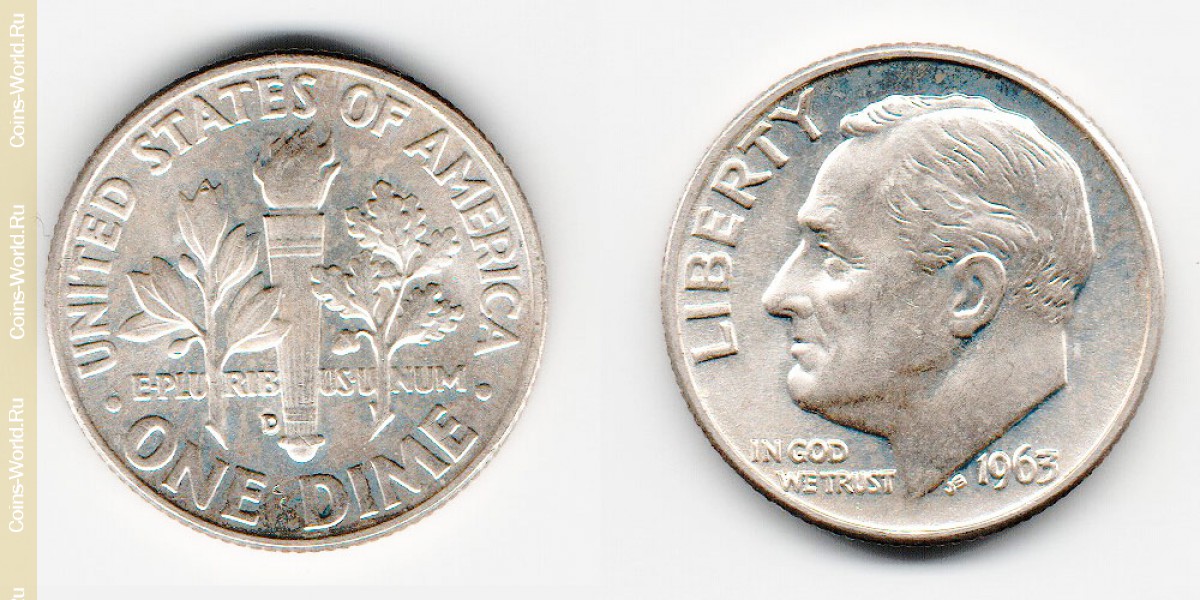 1 dime 1963 D US