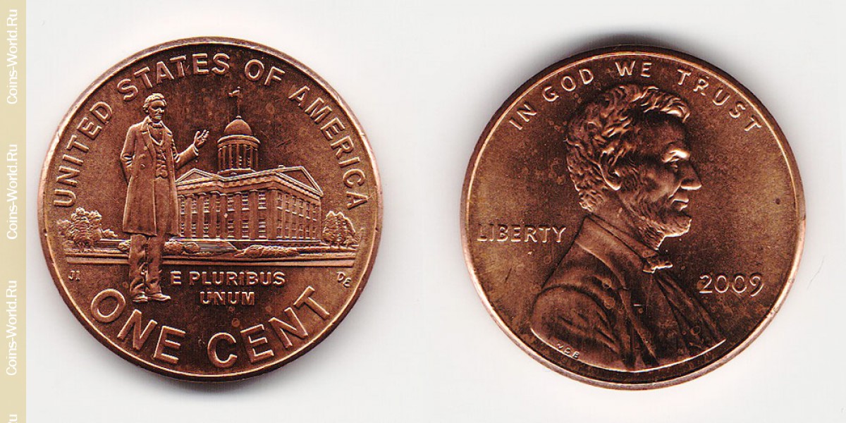 1 centavo  2009, Estados Unidos