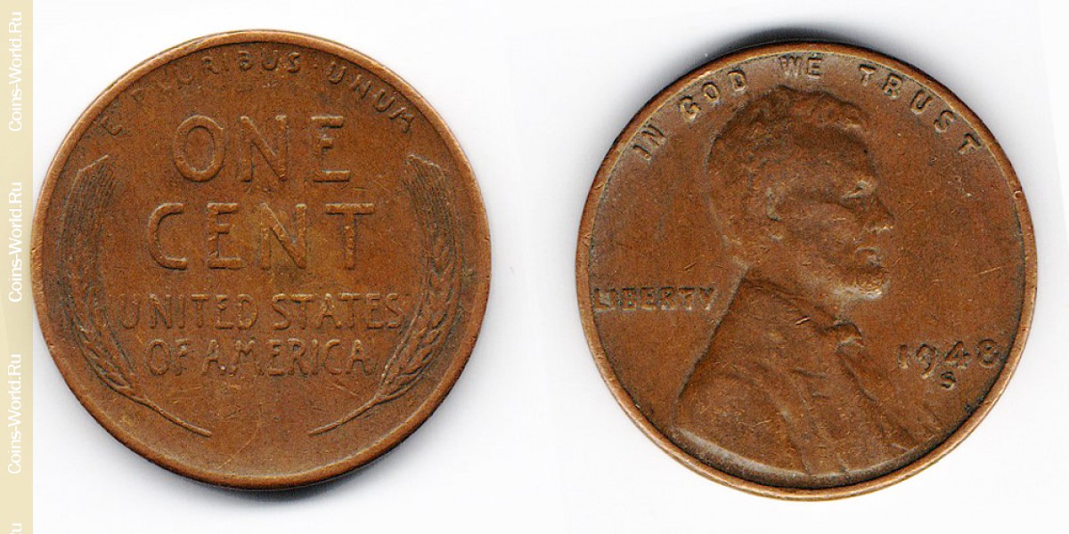 1 centavo  1948, Estados Unidos