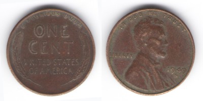 1 cêntimo 1949 S 