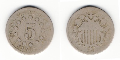 5 центов 1868 года