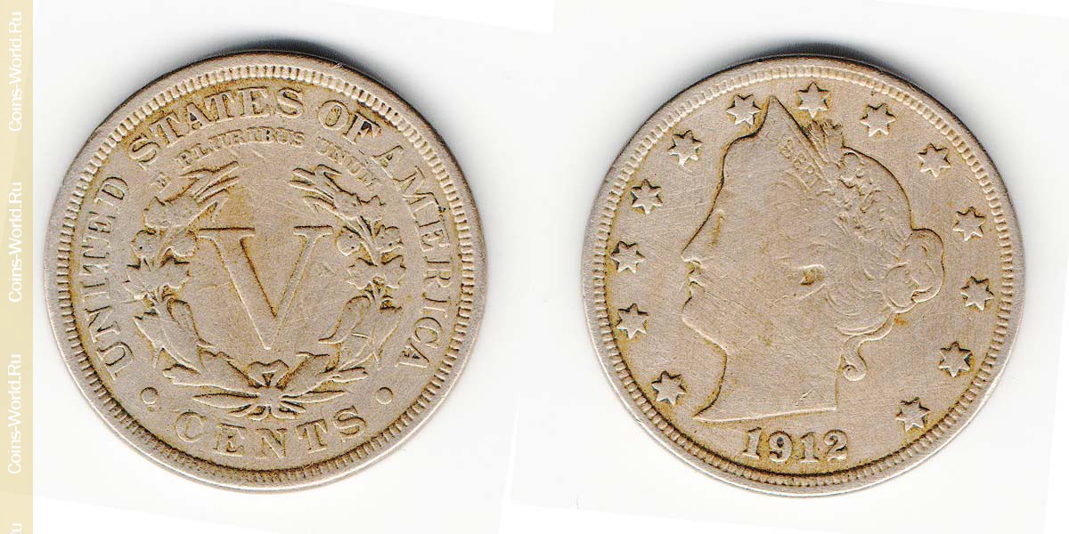 5 cêntimos  1912 EUA