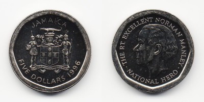 5 долларов 1996 года
