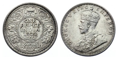 1 рупия 1922 года