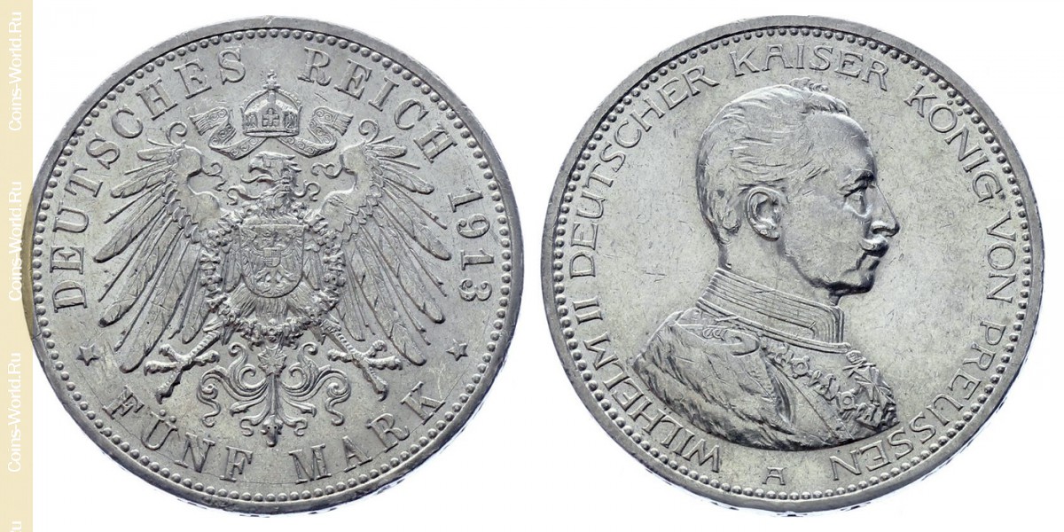 5 marcos 1913, Alemán (Imperio)