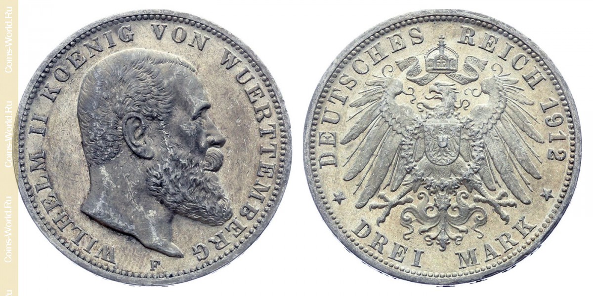3 marcos 1912, Alemán (Imperio)