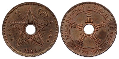 2 centimes 1888