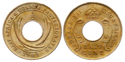 ½ cent 1909
