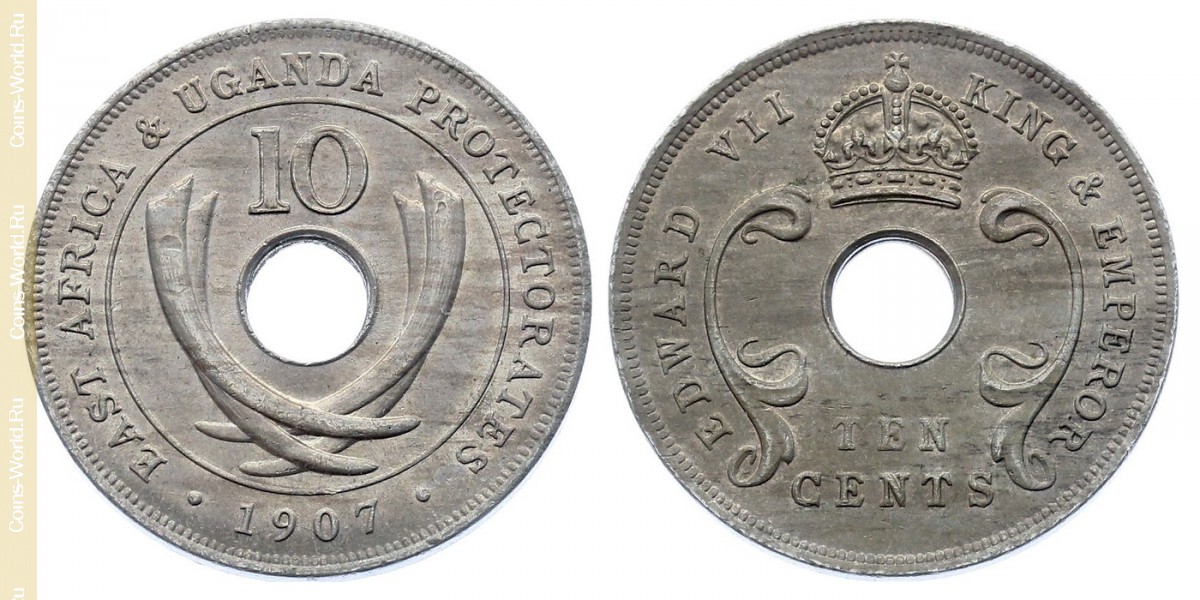 10 centavos 1907, África Oriental Británica