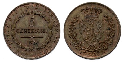 5 centesimi 1826 L